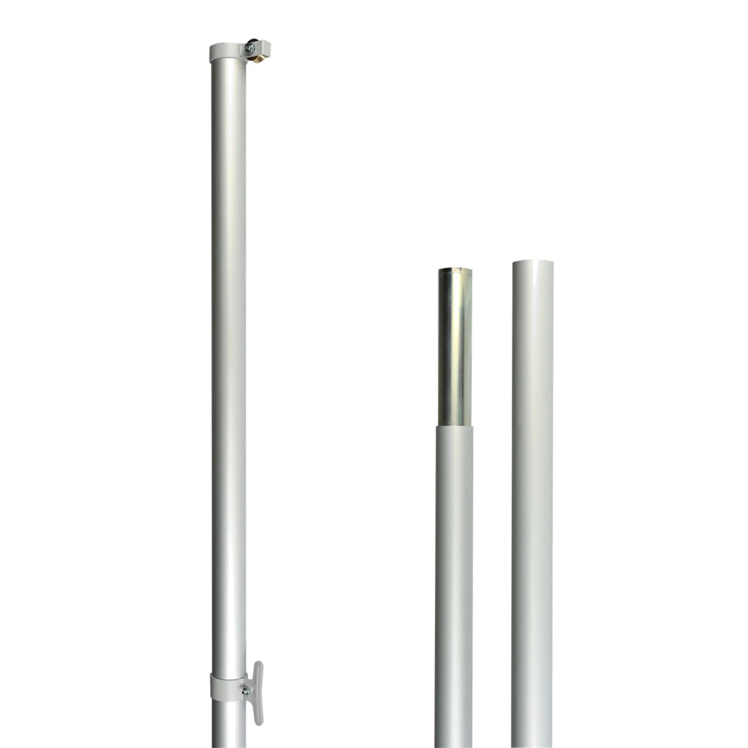 Asta per esterno Ø 32 - due sezioni con carrucola