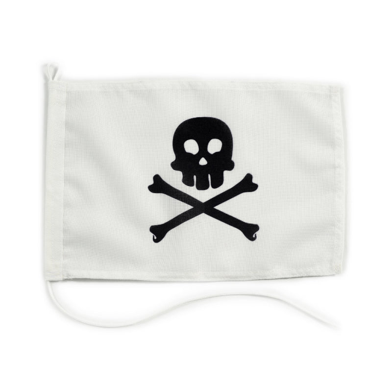 Drapeau blanc à motif "Crâne"