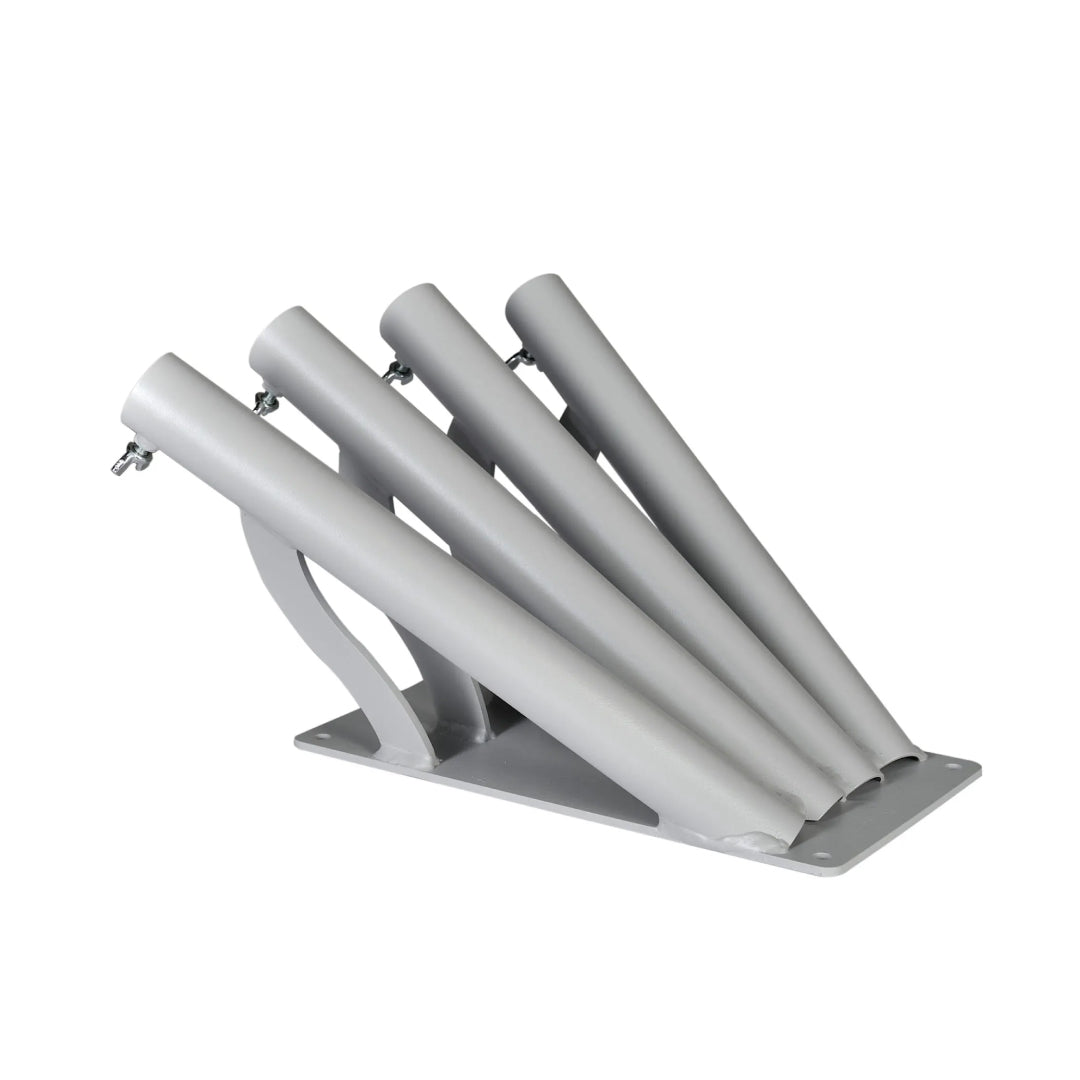 Supporto inclinato da parete per aste Ø 32 - da 1 a 4 posti