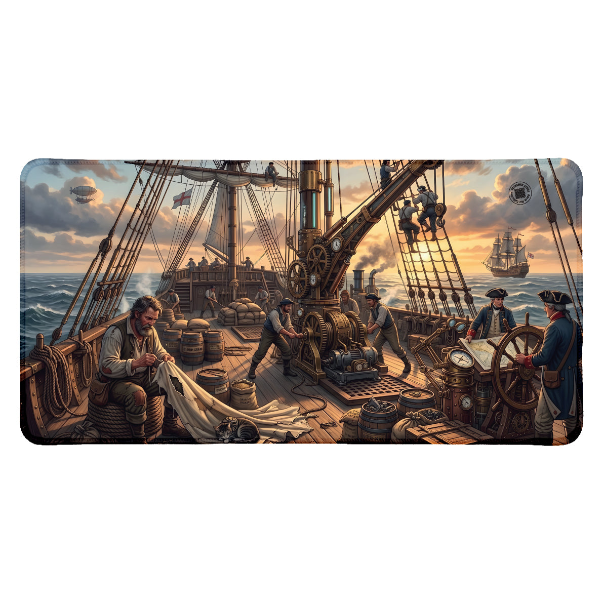 Steampunk Ship - Desk Mat Fantasy