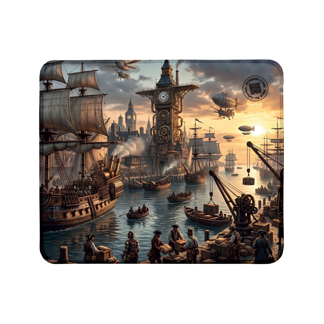 Steampunk port - Desk Mat Fantasy