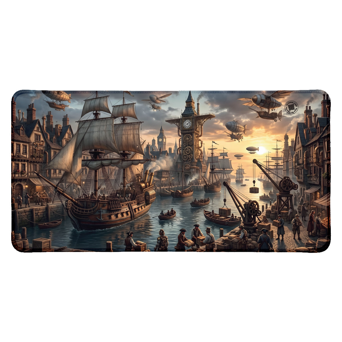 Steampunk port - Desk Mat Fantasy