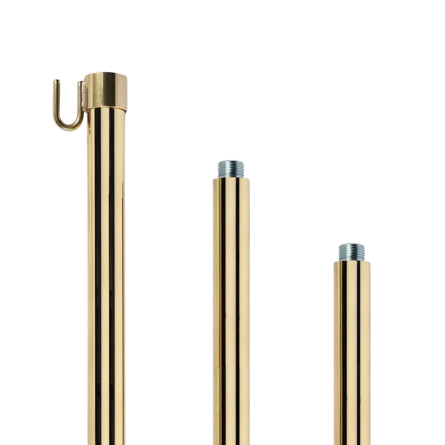 Asta in OTTONE lucido per interno (h. 150-180-210 cm)