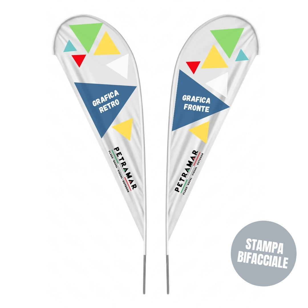 Teardrop flag (with pole)