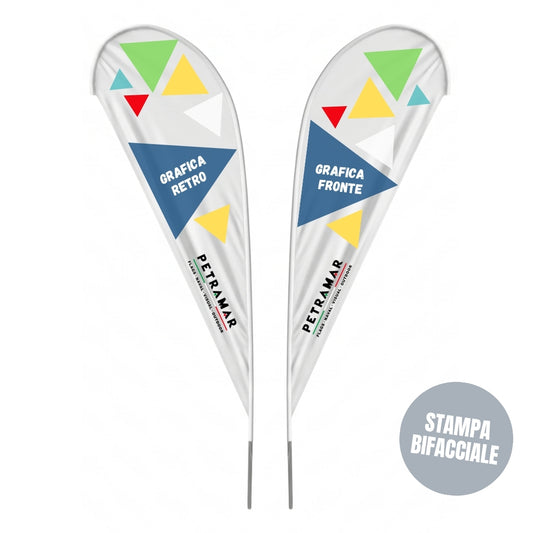 Teardrop flag (with pole)