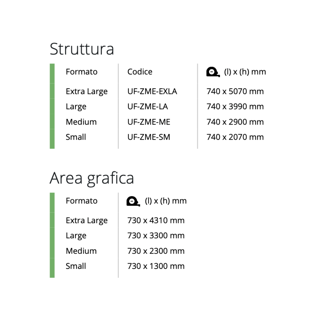 Bandiera a vela rettangolare (con asta)