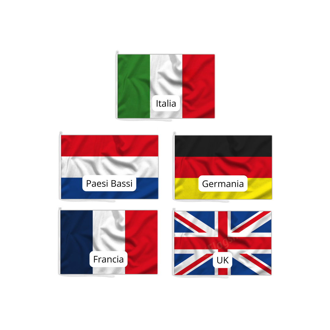 Set di 10 bandiere