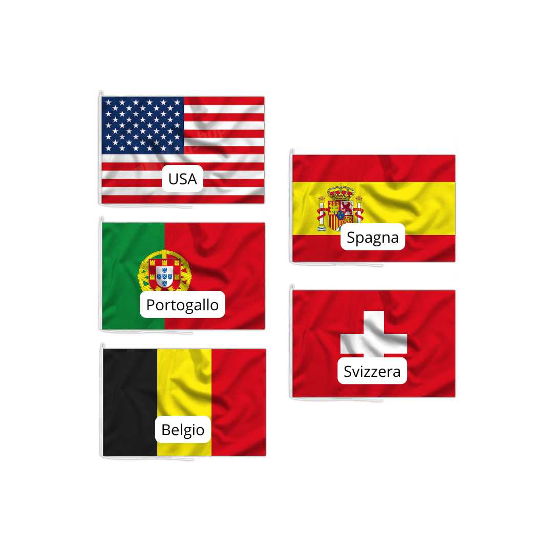 Set di 10 bandiere