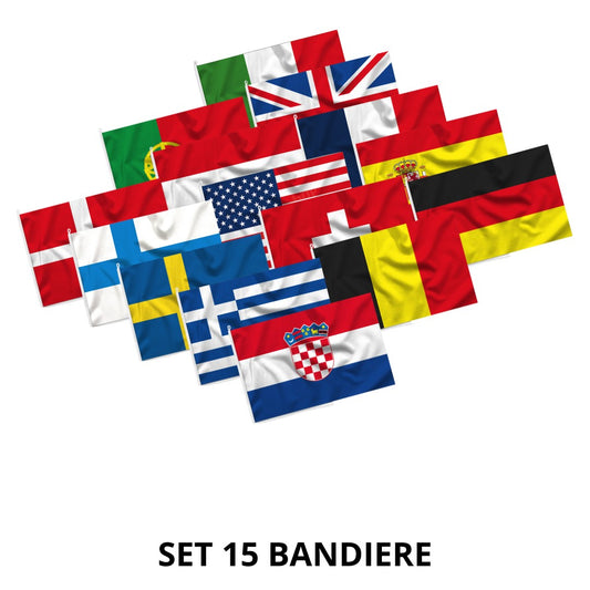 Set di 15 bandiere
