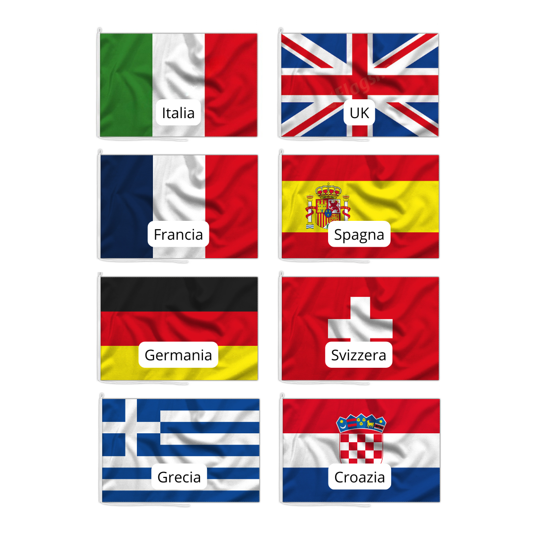 Set di 15 bandiere