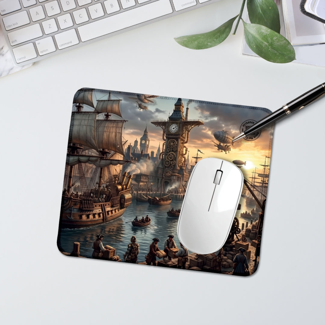 Steampunk port - Desk Mat Fantasy