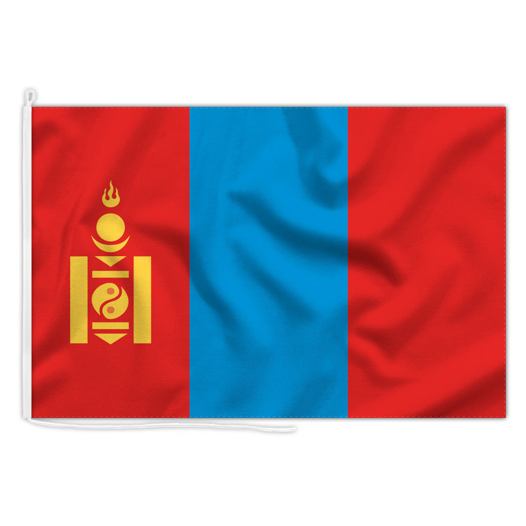 Adesivi In Vinile Con Bandiera USA E Mongolia - 4 Decalcomanie 5x3,4 Cm - Per Auto, Finestre, Caschi, Impermeabili