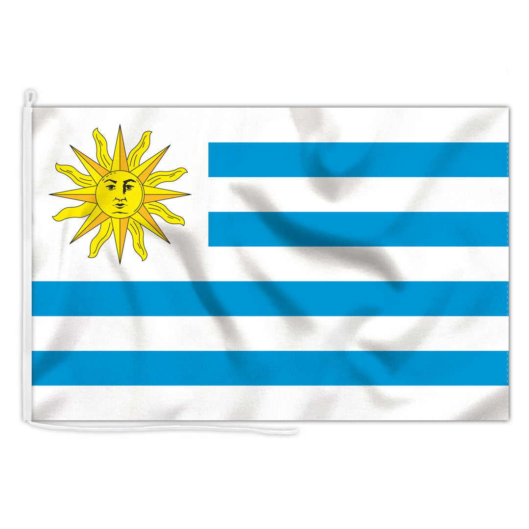 Bandiera Uruguay 90x150 Cm, In Poliestere Resistente Ai Raggi UV, Con Doppia Cucitura E 2 Occhielli Metallici Per Esterno - 2