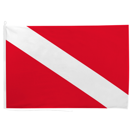 Le drapeau marque le plongeur
