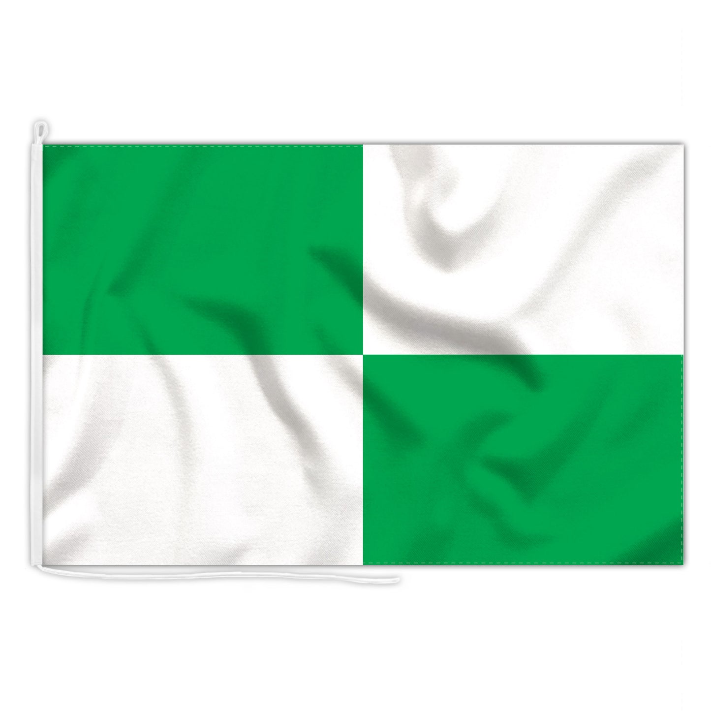 Bandiera per regate - SCACCHI bianco/verde